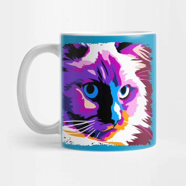 Ragdoll Pop Art - Cat Lover Gift by PawPopArt